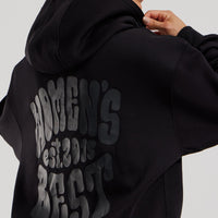 Comfort Oversized Statement Graphic Hoodie | Black