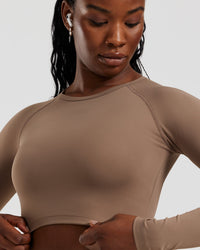 Essential Long Sleeve Crop Top | Caribou