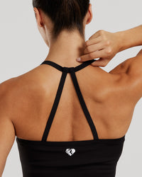 Essential Built-In Bra Midi Tank | Black