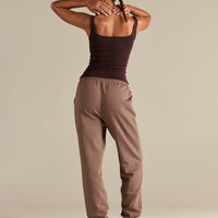 Smooth Contour Midi Square Neck Tank | Cafe Noir