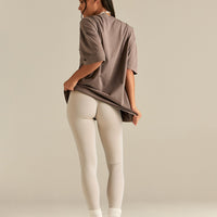 Comfort Oversized Short Sleeve T-Shirt | Vintage Mocha