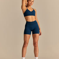 Emphasize V-Neck Bra | True Navy