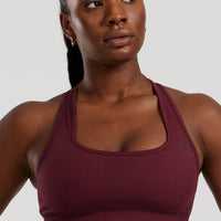 Motion Seamless Racer Back Bra | Dark Cherry