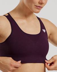 Power Seamless Sports Bra | Midnight Plum