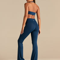 Essential Twist Front Halter Bra | True Navy