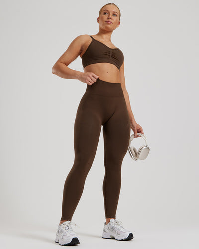 Define 2.0 Seamless Scrunch Bralette | Cocoa
