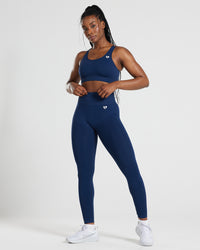 Power Seamless 7/8 Leggings | Sapphire Blue