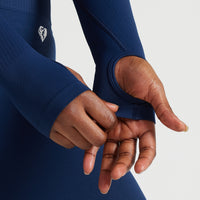 Power Seamless Long Sleeve Crop Top | Sapphire Blue