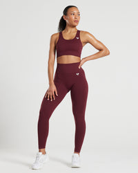 Power Seamless 7/8 Leggings | Dark Cherry