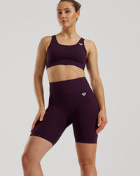 Power Seamless Cycling Shorts | Midnight Plum