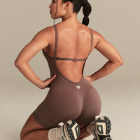 Define 2.0 Seamless Scrunch Short Unitard | Mocha