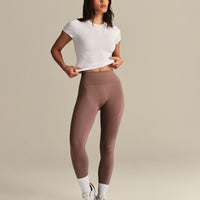 Smooth Contour Midi Short Sleeve T-Shirt | White