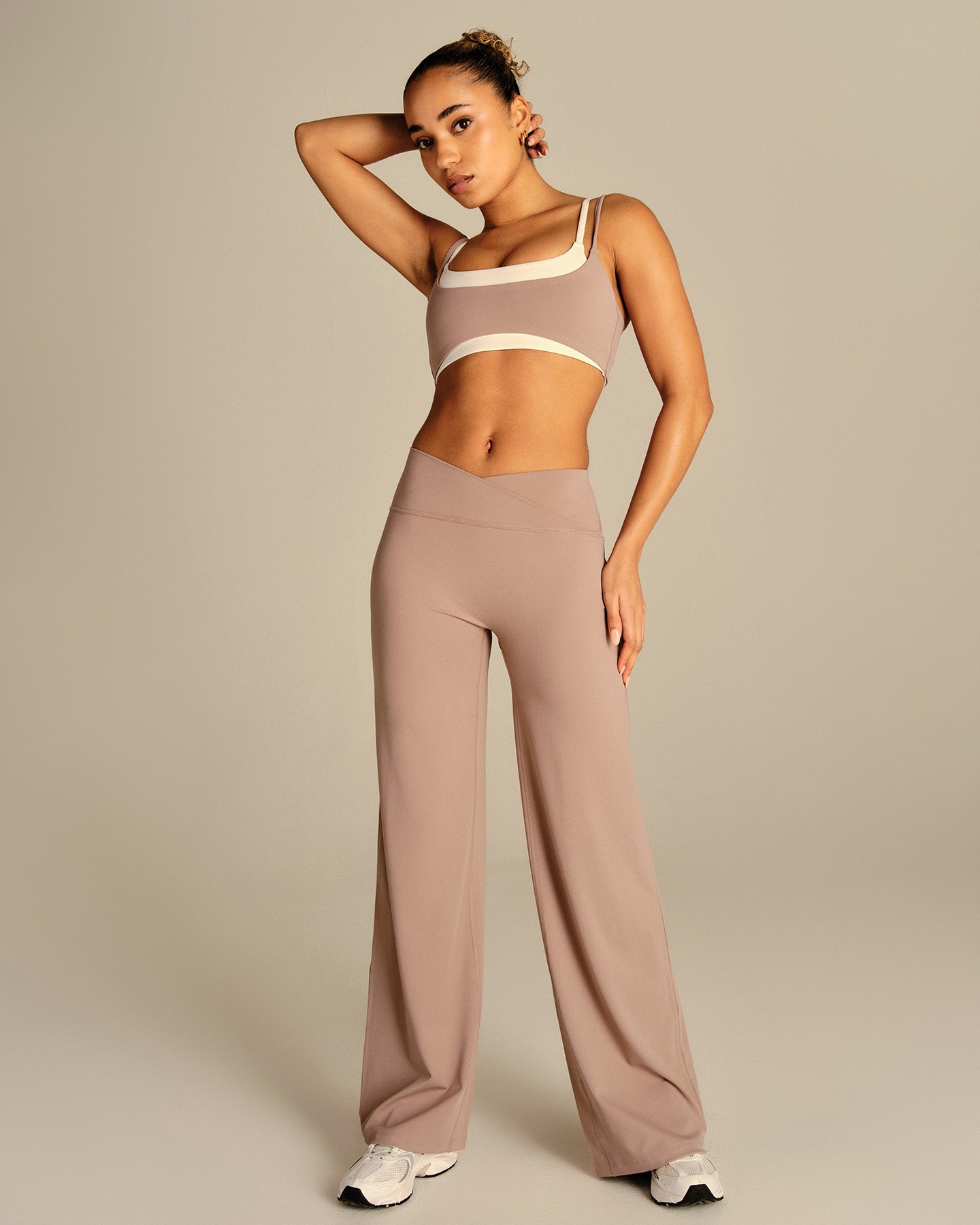 Essential Double Layer Bra | Mauve Taupe