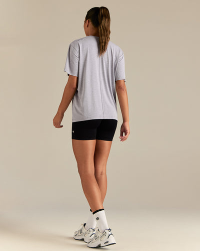 Comfort Oversized Hook Up T-Shirt | Silver Grey Marl