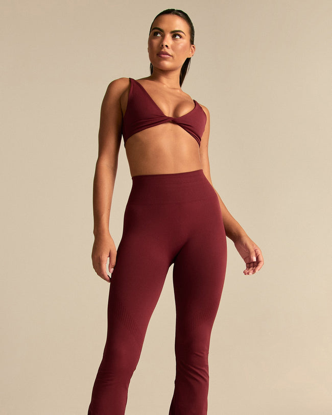Power High Waist Flared Leggings | Oxford Red (6/6)