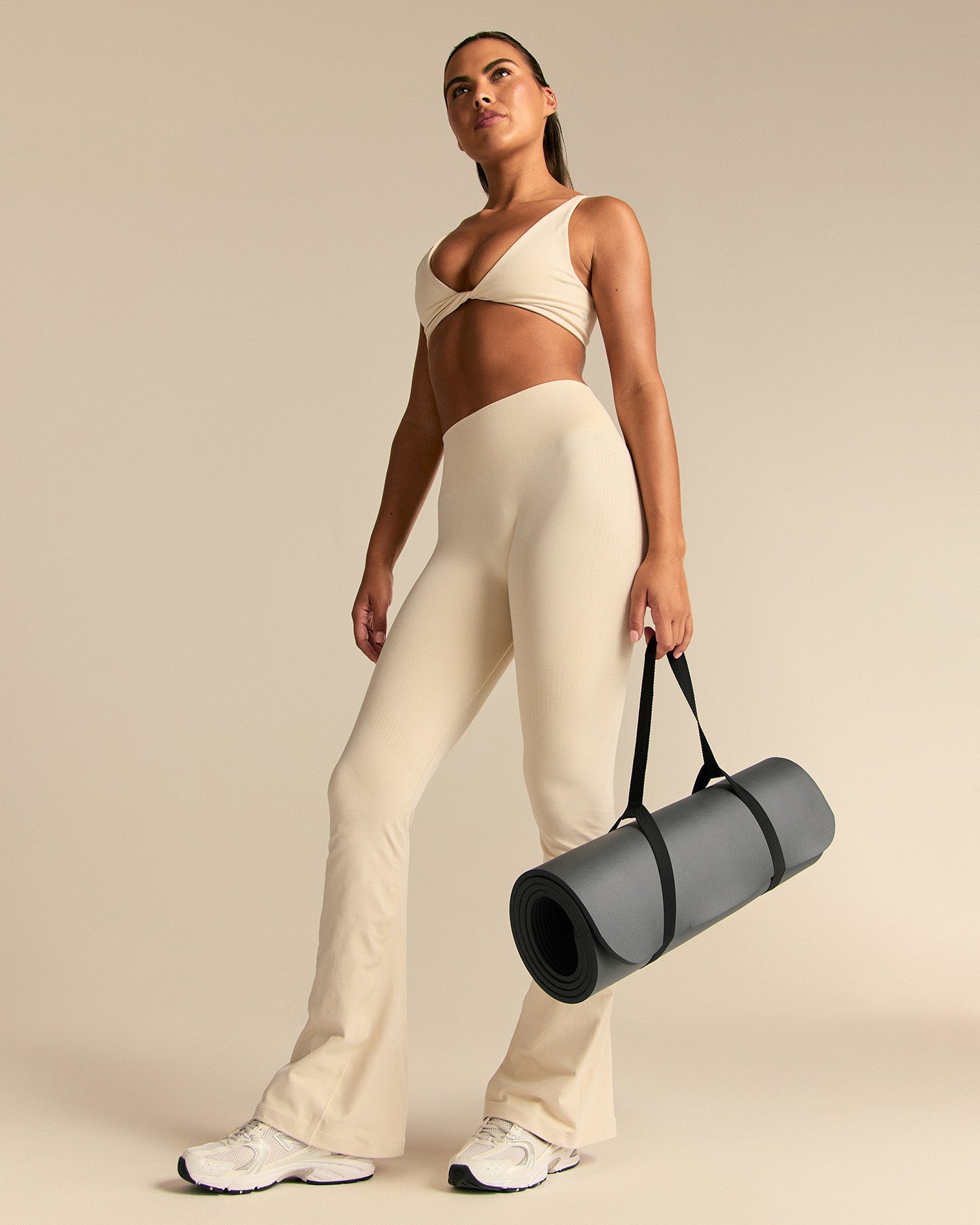Power High Waist Flared Leggings | Off White (6/6)