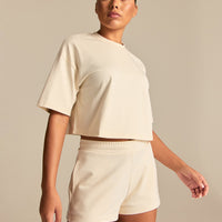 Comfort Athletic Club Cropped T-Shirt | Off White (6/6)
