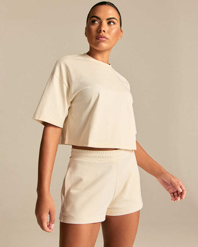 Comfort Athletic Club Cropped T-Shirt | Off White (6/6)
