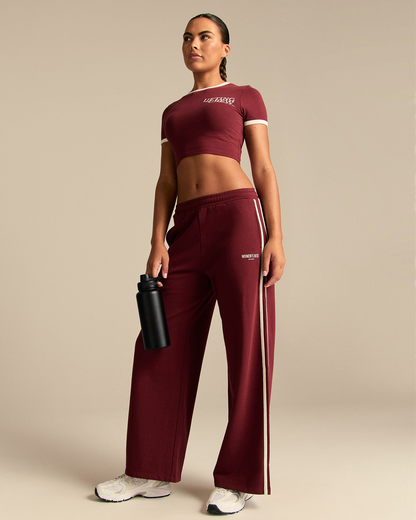 Comfort Lightweight Contrast Joggers | Oxford Red (6/6)