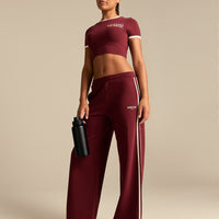 Comfort Lightweight Contrast Joggers | Oxford Red (6/6)