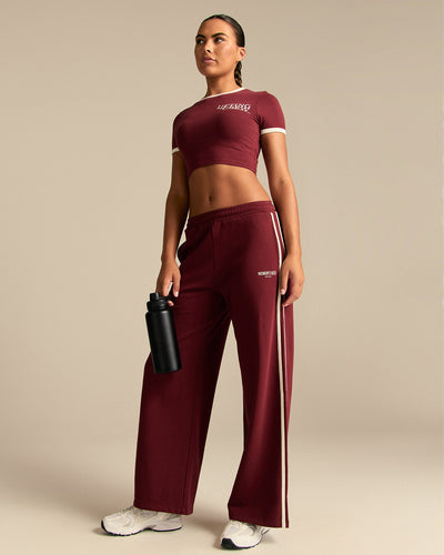 Comfort Lightweight Contrast Joggers | Oxford Red (6/6)