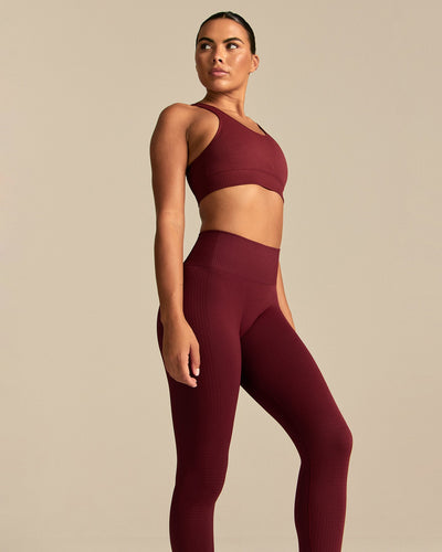 Power Adjustable Sports Bra | Oxford Red (6/6)