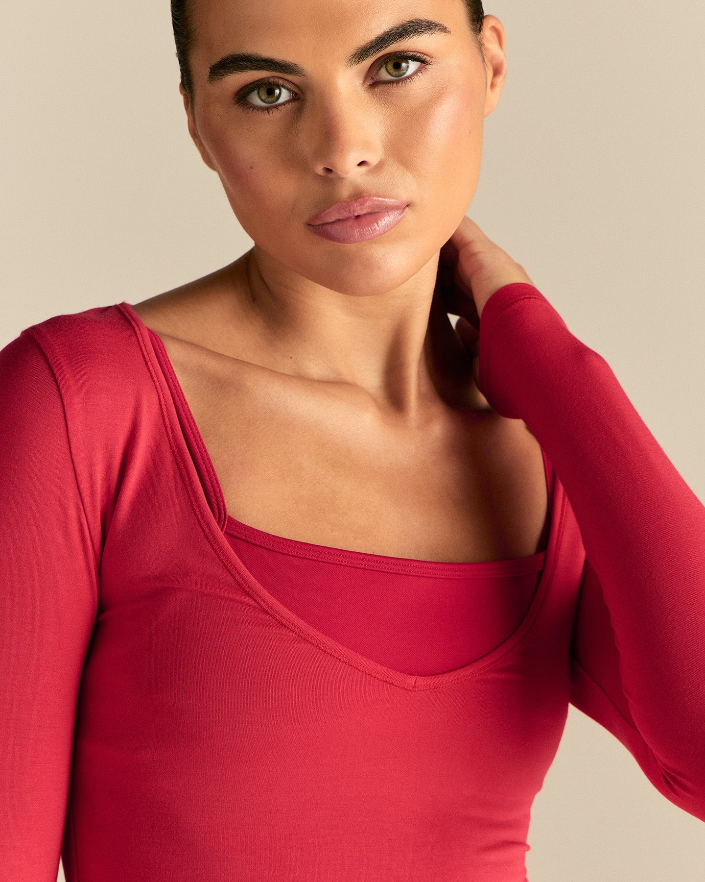 Smooth Contour Long Sleeve Reversible T-Shirt | Candy Apple