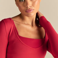 Smooth Contour Long Sleeve Reversible T-Shirt | Candy Apple