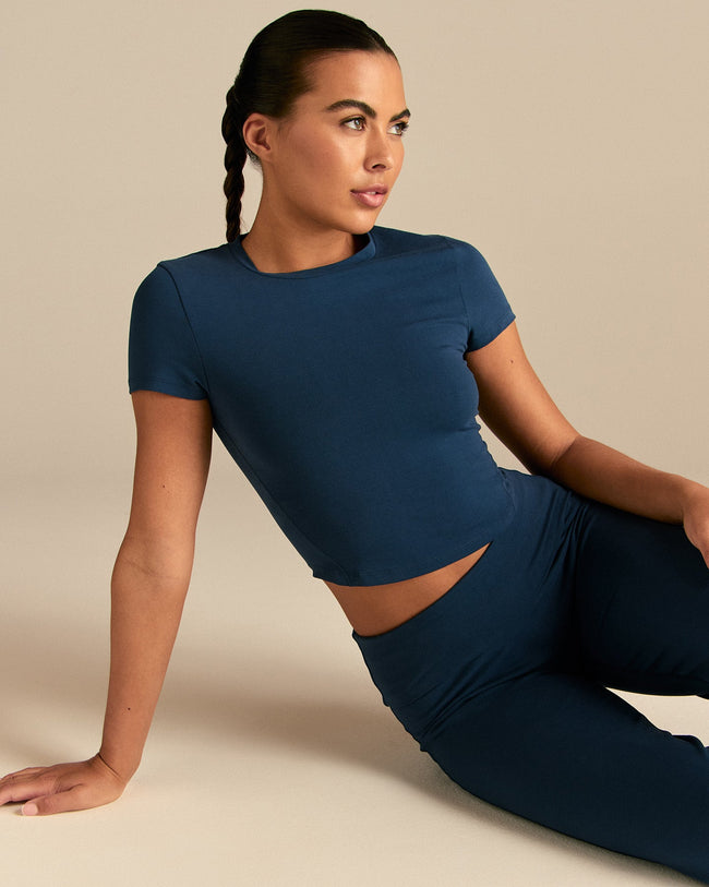 Cotton Contour Short Sleeve T-Shirt | True Navy
