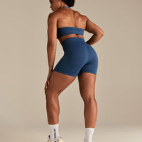 Power Seamless Halter Neck Bra | Blueberry