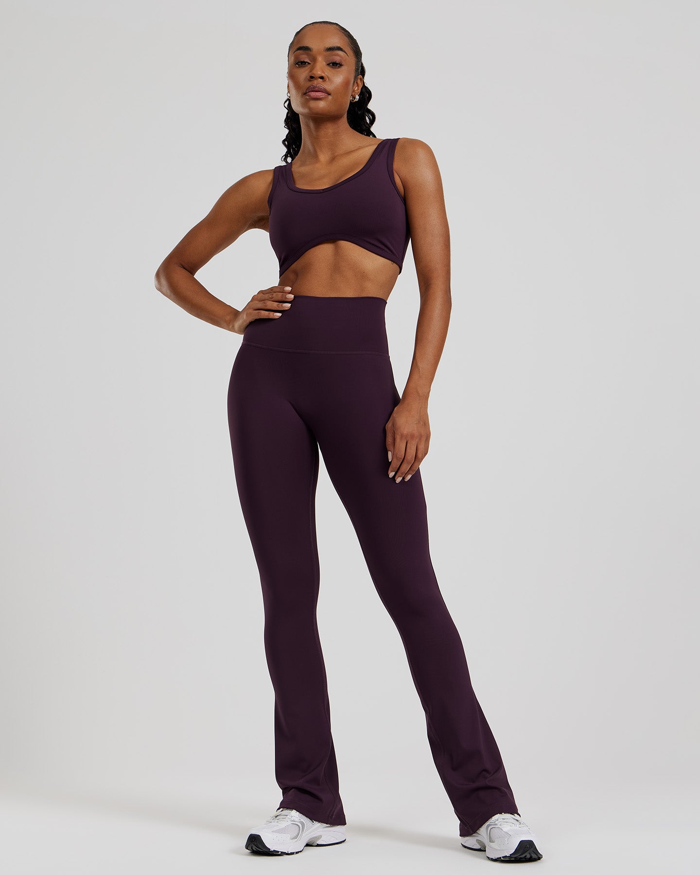 Essential Mini Flared Leggings | Midnight Plum
