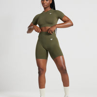 Power Seamless Cycling Shorts | Khaki