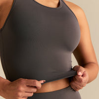 Essential Crop Tank Top | Slate Grey