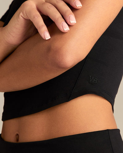 Cotton Contour Short Sleeve T-Shirt | Black