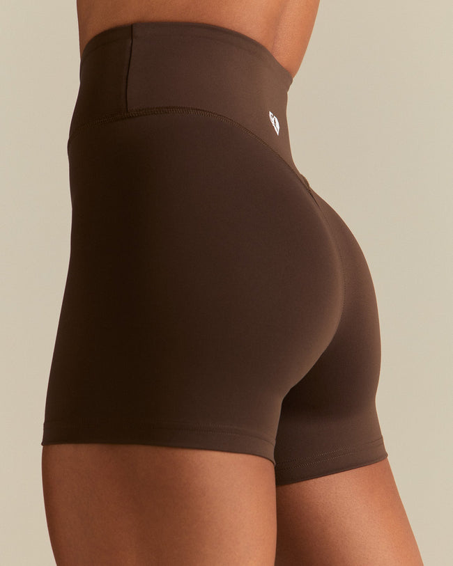 Essential High Waist Shorts | Cocoa