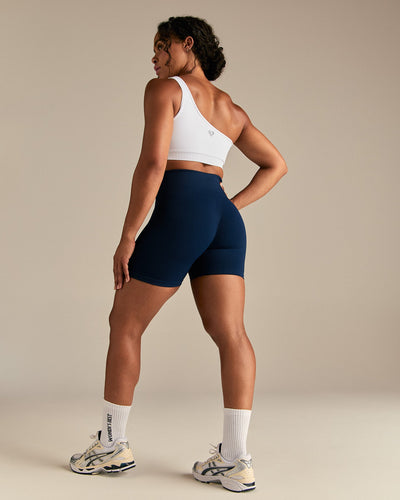 Power Seamless One Shoulder Bra | White