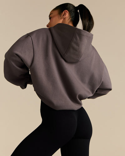 Comfort Oversized PWR Hoodie | Slate Grey