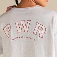 Comfort PWR Oversized Short Sleeve T-Shirt | Light Grey Marl