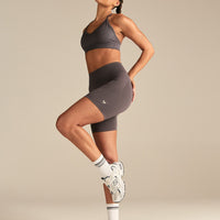 Define 2.0 Seamless Scrunch 6" Shorts | Slate Grey