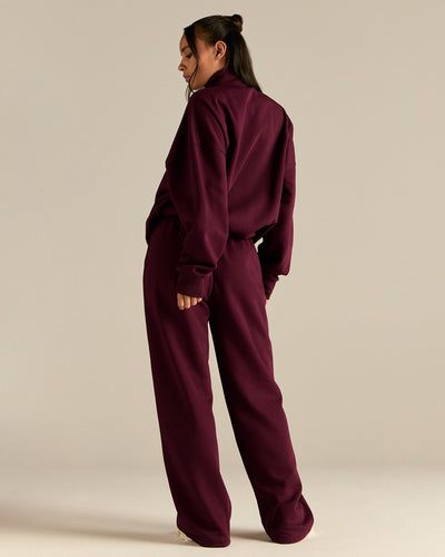 Comfort Outdoor 1/4 Zip Graphic Sweat | Merlot