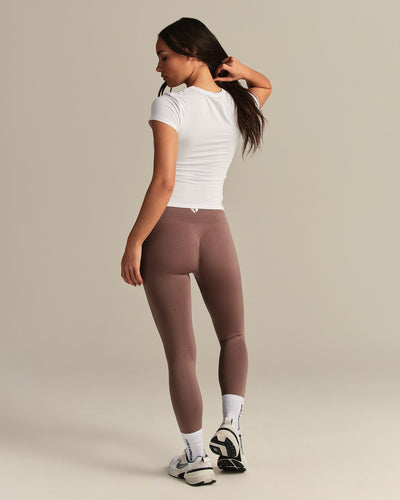 Smooth Contour Midi Short Sleeve T-Shirt | White