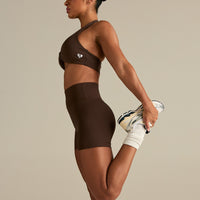 Essential High Waist Shorts | Cocoa