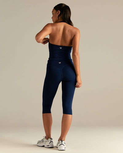 Essential Halter Tank | Sapphire Blue