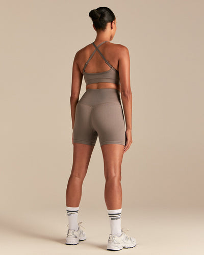 Motion Seamless Racer Front Bra | Taupe Grey