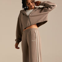 Comfort Lightweight Contrast Joggers | Taupe Grey