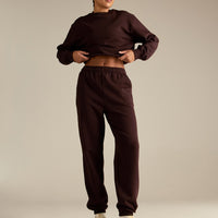 Comfort Outdoor Cropped Crew Neck | Cafe Noir