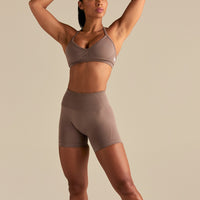Define 2.0 Seamless Scrunch V-Neck Bra | Mocha