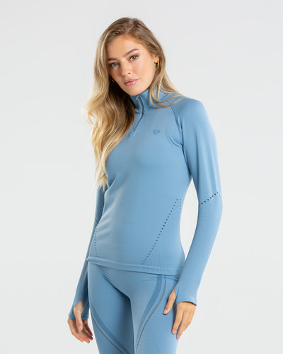 Renew Seamless Long Sleeve Top | Pacific Blue