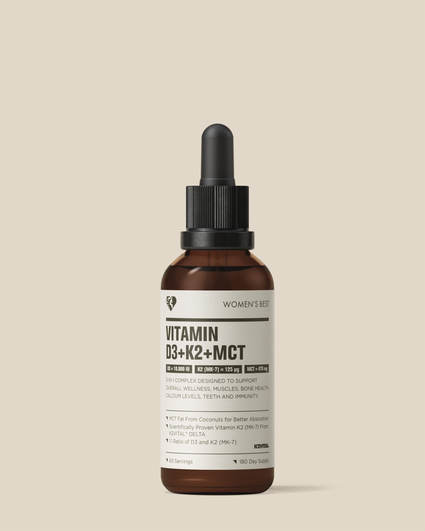 Vitamin D3 + K2 + MCT Tropfen (10.000IE)