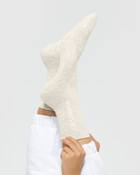 Crew Socks (3PK) | Off-White Marl/Buff Marl/White